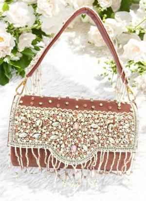 Regal Gleam Beaded Clutch
