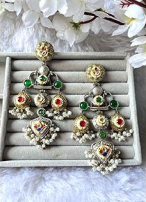 Green And Red Earrings
