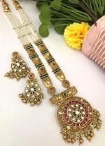 Red & Green Gemstones & Ornate Floral Accents