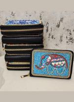 Sky Blue Zari Clutch