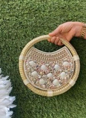 White And Golden Chutch