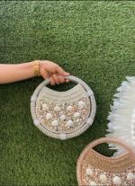 White And Beige Clutch