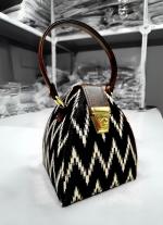 Black Digital  Print Potli