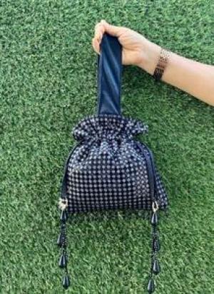 Black Beaded Potli
