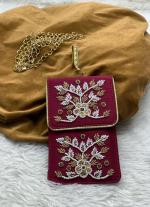 Maroon Zari Sling Bag
